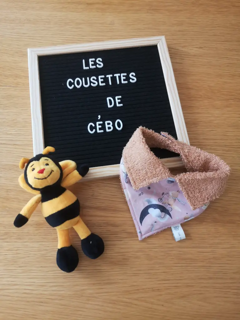 Bandana à col - lune rose