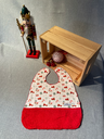 Bavoir "jouets" rouge