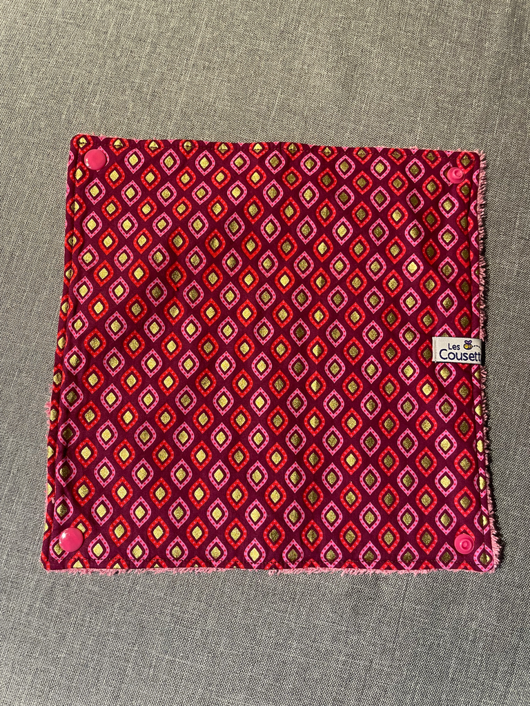 Serviette "motifs" rose