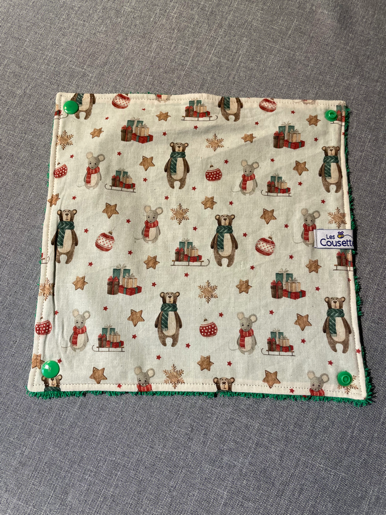 Serviette "souris" verte