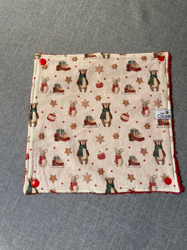 Serviette "souris" rouge