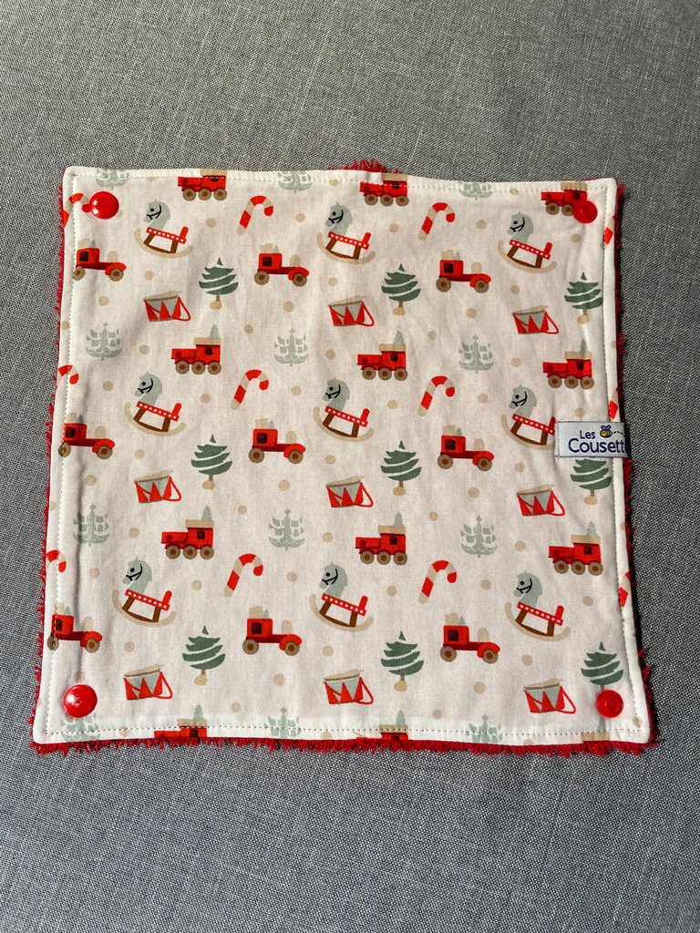 Serviette "jouets" rouge