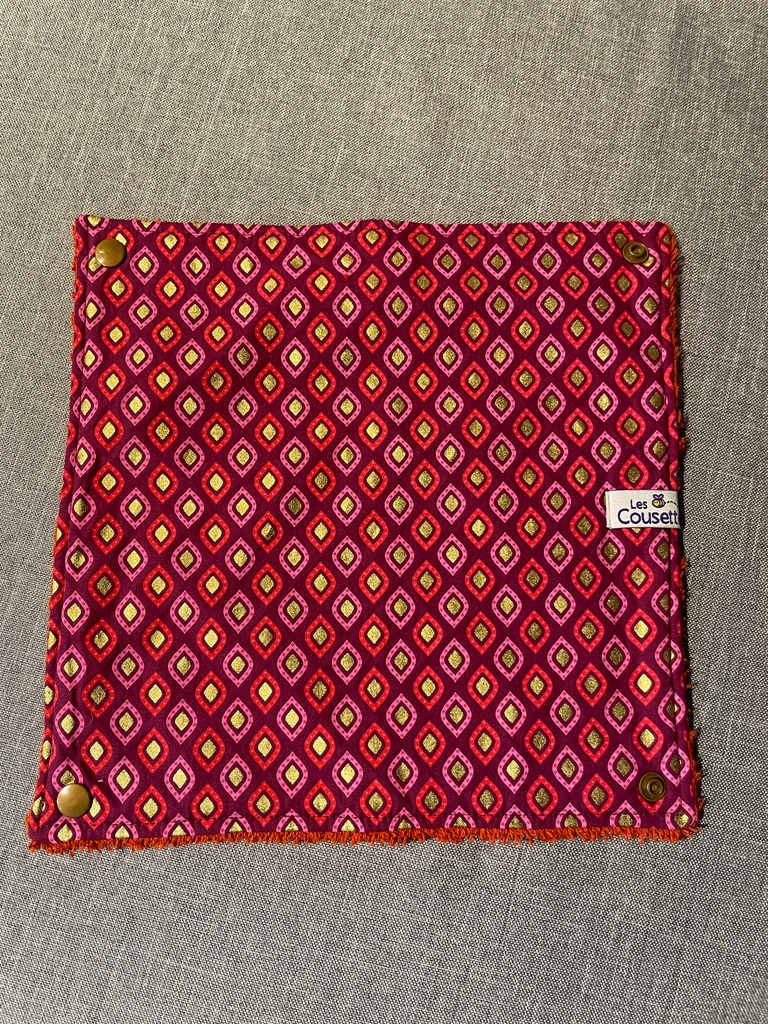 Serviette "motifs" rouille