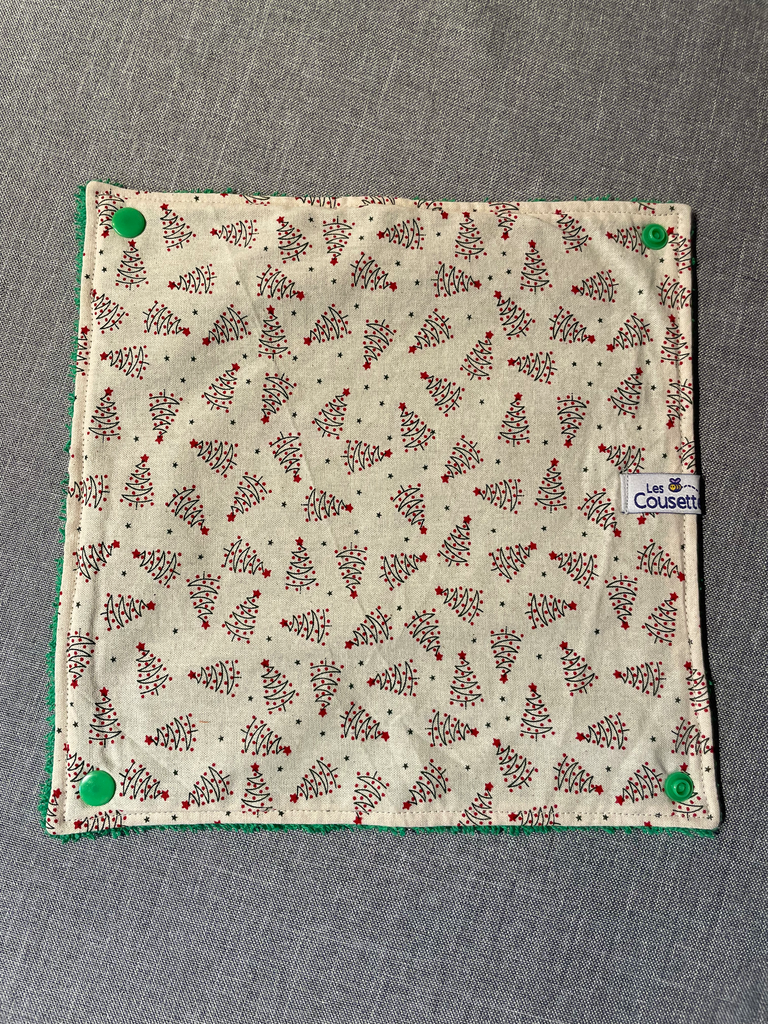 Serviette "sapins" verte