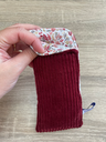 Etui à lunettes - fleuri bordeau