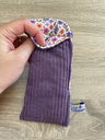 Etui à lunettes - fleuri mauve