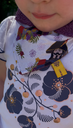 Bandana à col blanc et mauve
