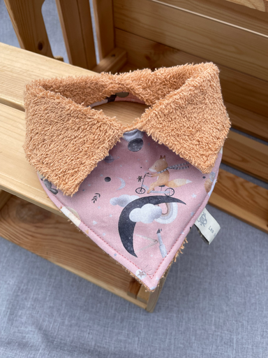 Bandana à col - lune rose