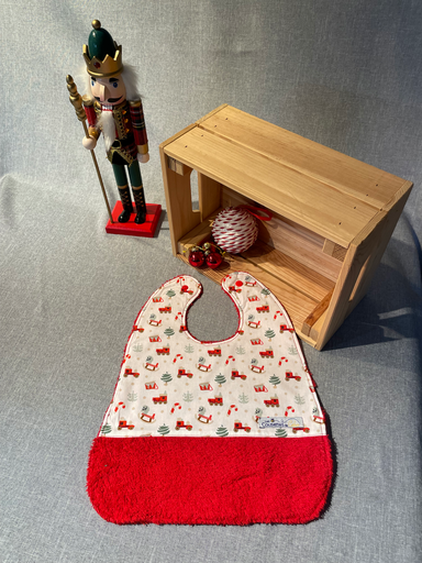 Bavoir "jouets" rouge