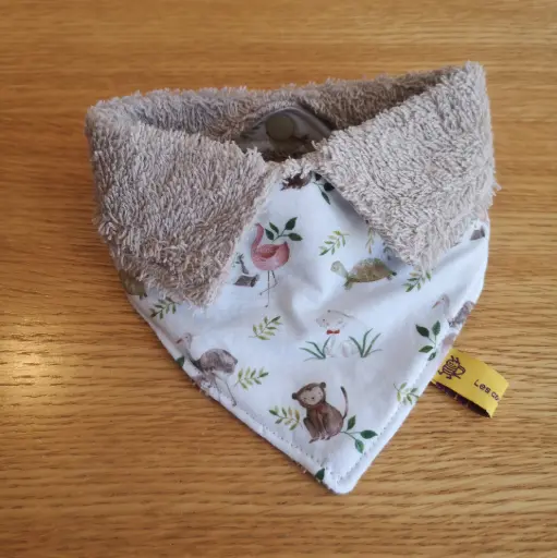 Bandana à col - pandas et flamands roses