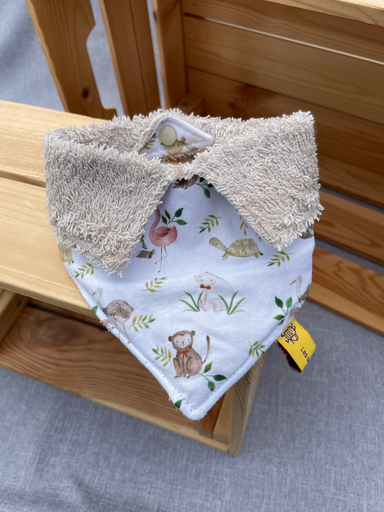 Bandana à col - pandas et flamands roses