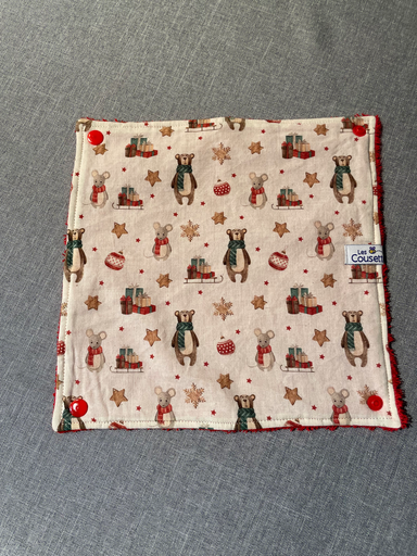 Serviette "souris" rouge