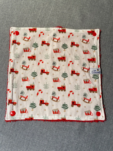 Serviette "jouets" rouge