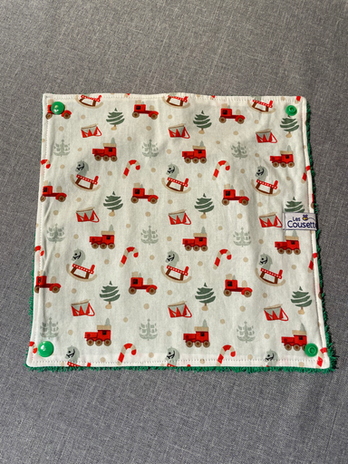 Serviette "jouets" verte