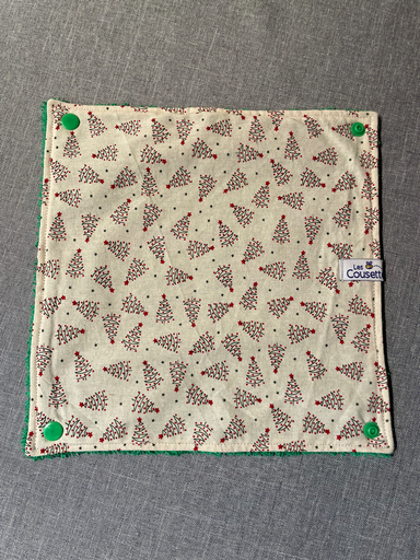 Serviette "sapins" verte